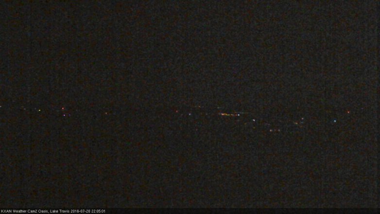Lake Travis webcam, July 20, 2016 9:25 PM CT