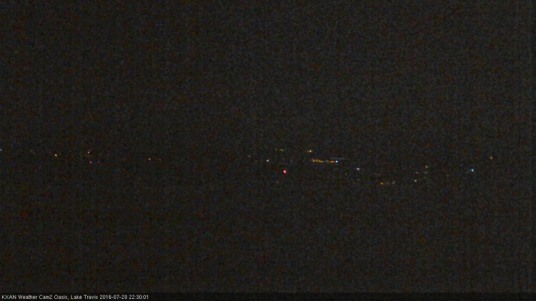 Lake Travis webcam, July 20, 2016 9:40 PM CT