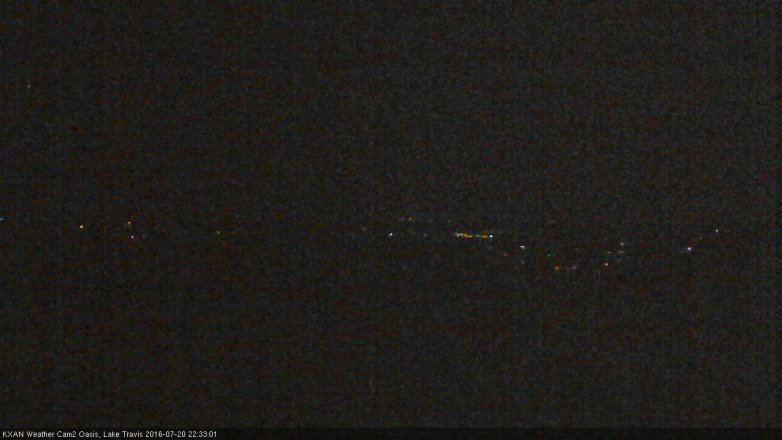 Lake Travis webcam, July 20, 2016 9:45 PM CT