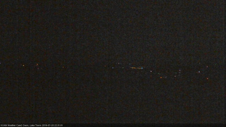 Lake Travis webcam, July 20, 2016 10:00 PM CT