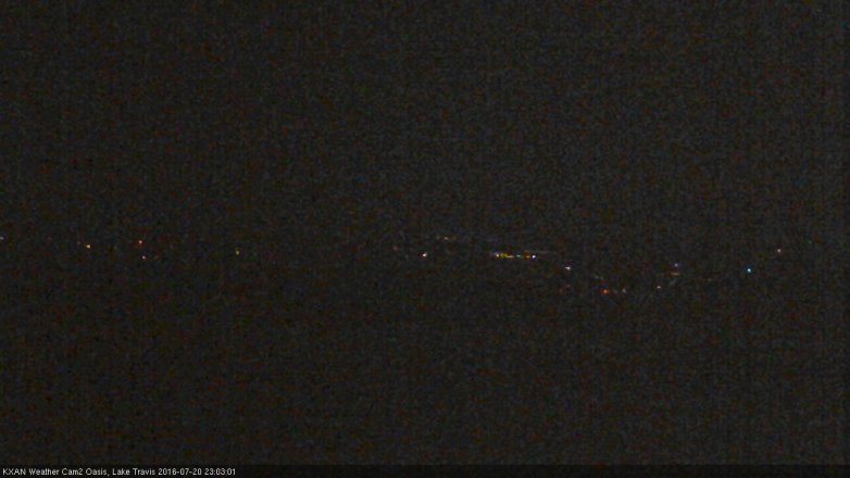 Lake Travis webcam, July 20, 2016 10:10 PM CT