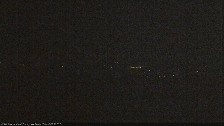 Lake Travis webcam, July 20, 2016 10:20 PM CT