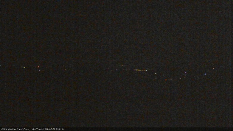 Lake Travis webcam, July 20, 2016 10:25 PM CT