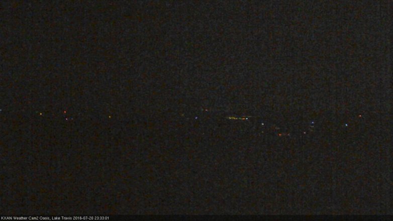 Lake Travis webcam, July 20, 2016 10:45 PM CT