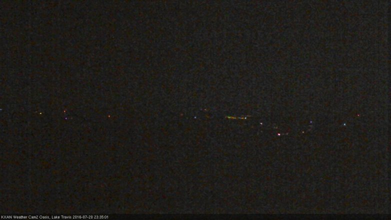 Lake Travis webcam, July 20, 2016 10:50 PM CT