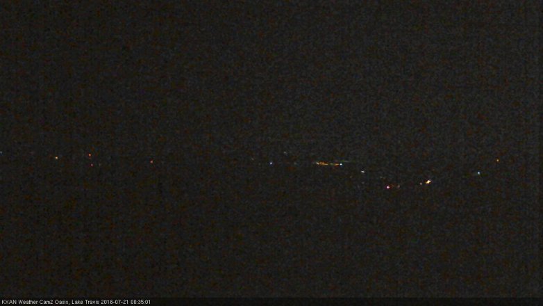Lake Travis webcam, July 20, 2016 11:45 PM CT
