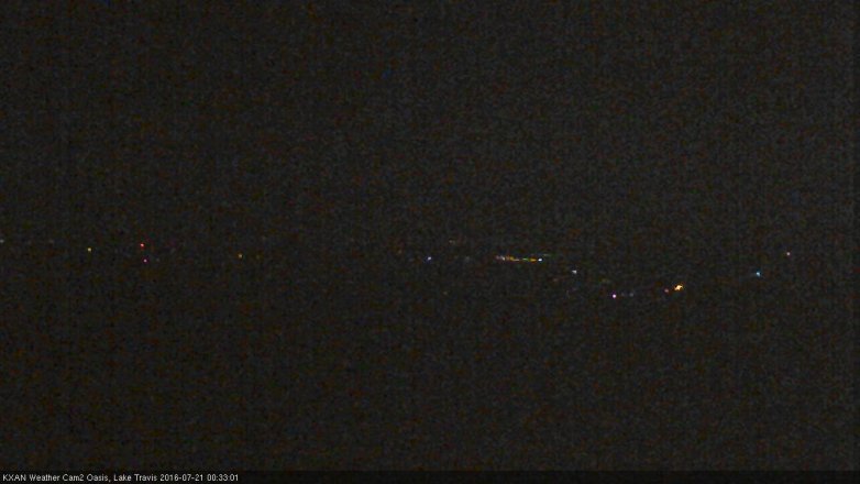Lake Travis webcam, July 20, 2016 11:50 PM CT