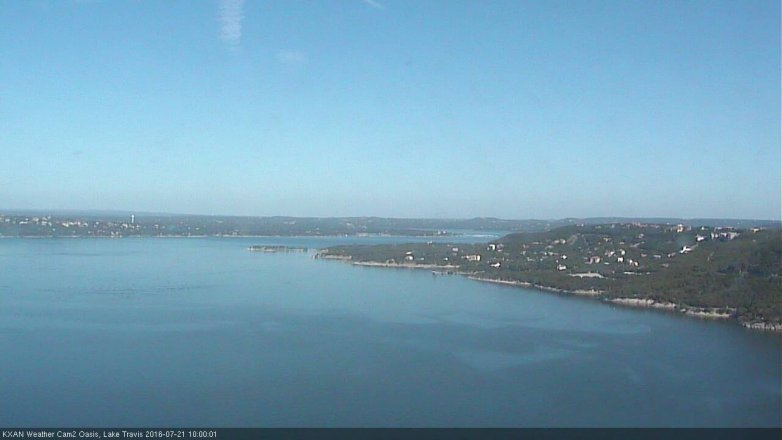 Lake Travis webcam, July 21, 2016 9:30 AM CT