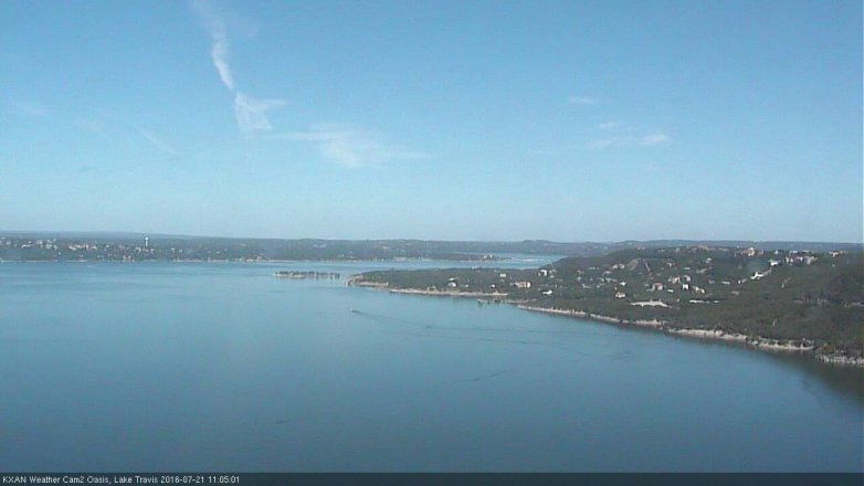 Lake Travis webcam, July 21, 2016 10:10 AM CT