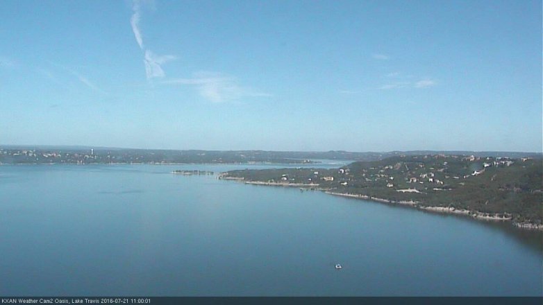 Lake Travis webcam, July 21, 2016 10:15 AM CT