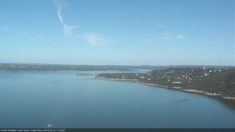 Lake Travis webcam, July 21, 2016 10:20 AM CT