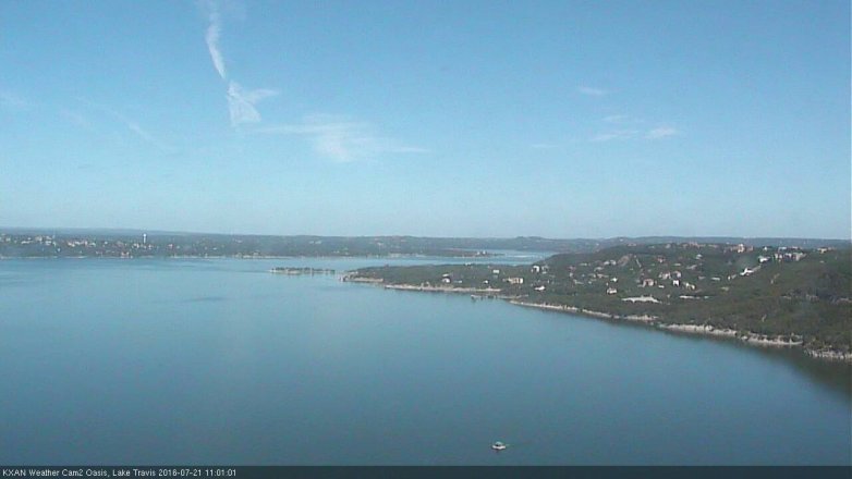 Lake Travis webcam, July 21, 2016 10:25 AM CT