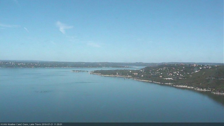 Lake Travis webcam, July 21, 2016 10:45 AM CT