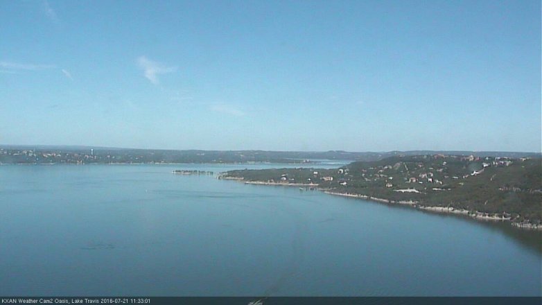 Lake Travis webcam, July 21, 2016 11:05 AM CT