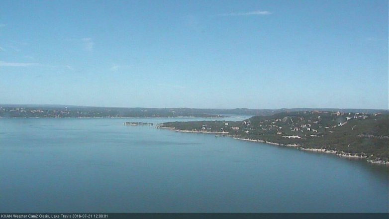 Lake Travis webcam, July 21, 2016 11:20 AM CT