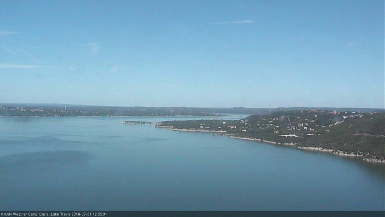 Lake Travis webcam, July 21, 2016 11:25 AM CT
