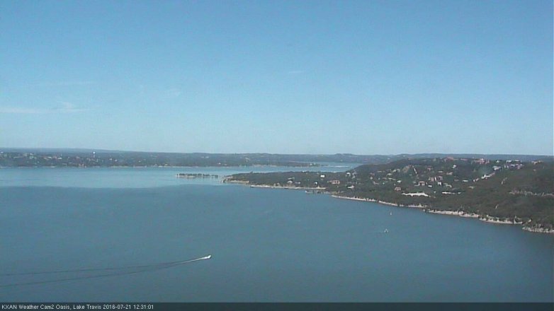 Lake Travis webcam, July 21, 2016 11:50 AM CT