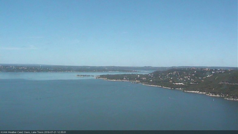 Lake Travis webcam, July 21, 2016 12:05 PM CT