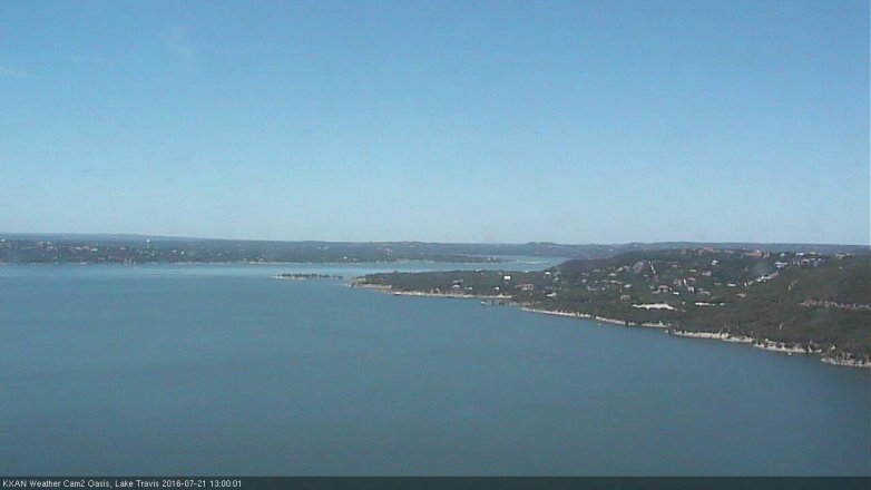Lake Travis webcam, July 21, 2016 12:25 PM CT