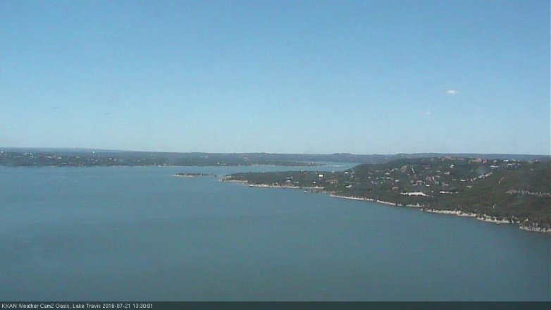 Lake Travis webcam, July 21, 2016 1:00 PM CT