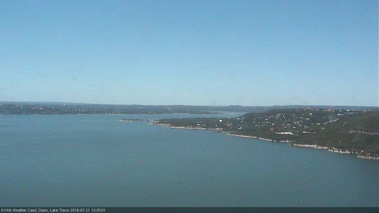 Lake Travis webcam, July 21, 2016 1:05 PM CT