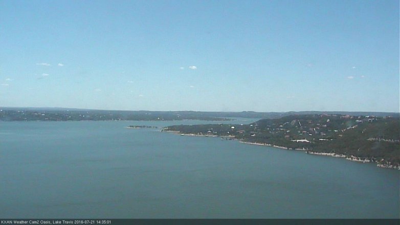 Lake Travis webcam, July 21, 2016 2:05 PM CT