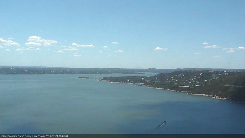 Lake Travis webcam, July 21, 2016 2:20 PM CT