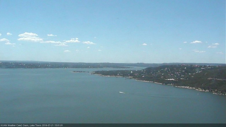 Lake Travis webcam, July 21, 2016 2:30 PM CT