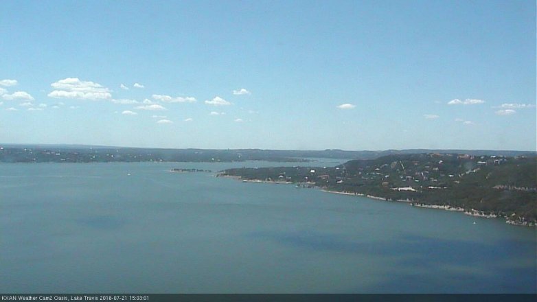 Lake Travis webcam, July 21, 2016 2:35 PM CT