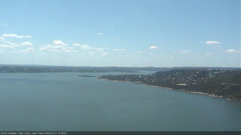Lake Travis webcam, July 21, 2016 2:40 PM CT