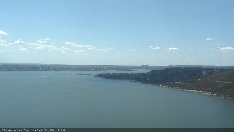 Lake Travis webcam, July 21, 2016 2:50 PM CT