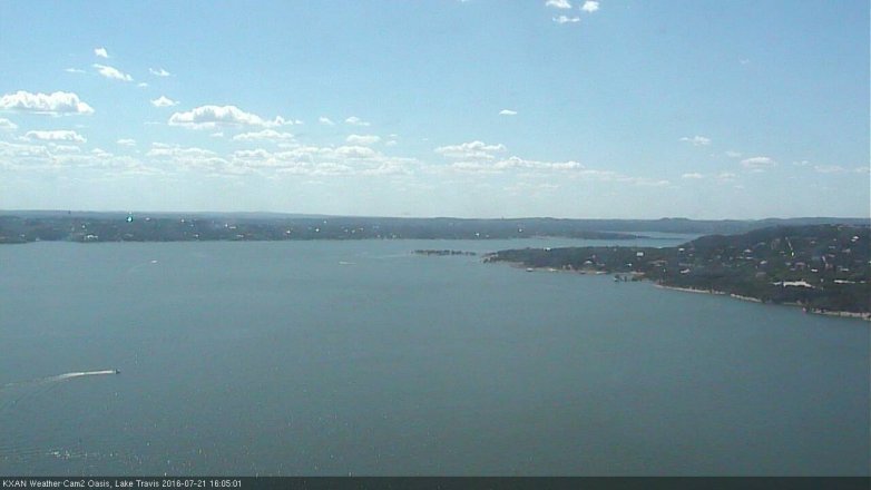 Lake Travis webcam, July 21, 2016 3:20 PM CT