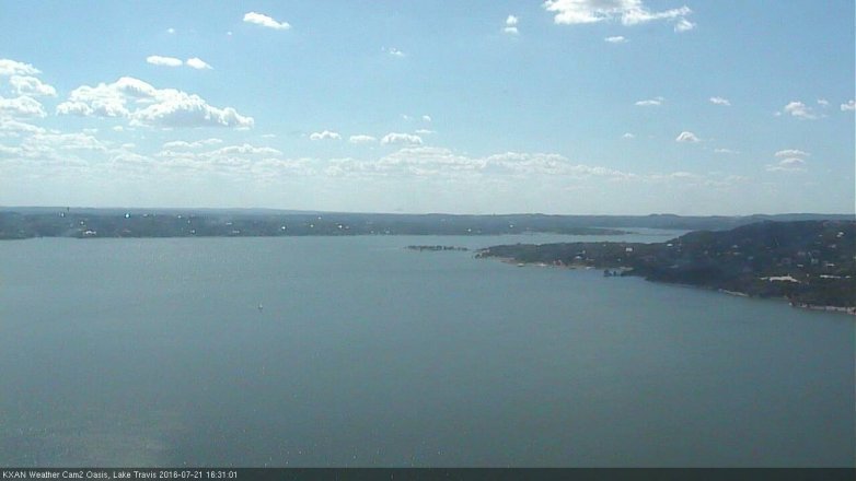 Lake Travis webcam, July 21, 2016 3:40 PM CT