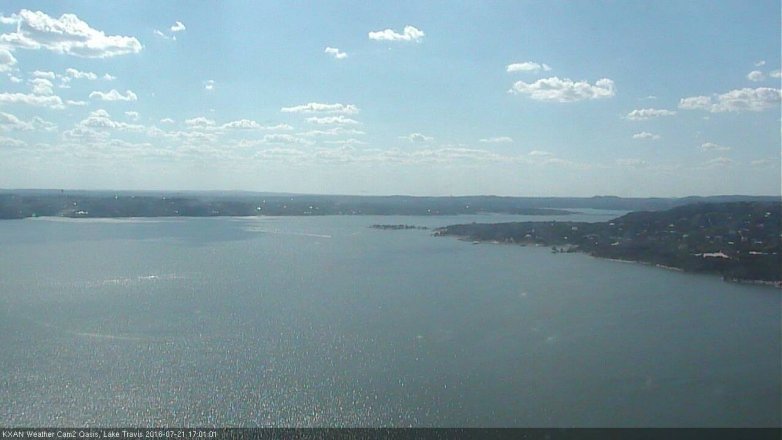Lake Travis webcam, July 21, 2016 4:15 PM CT