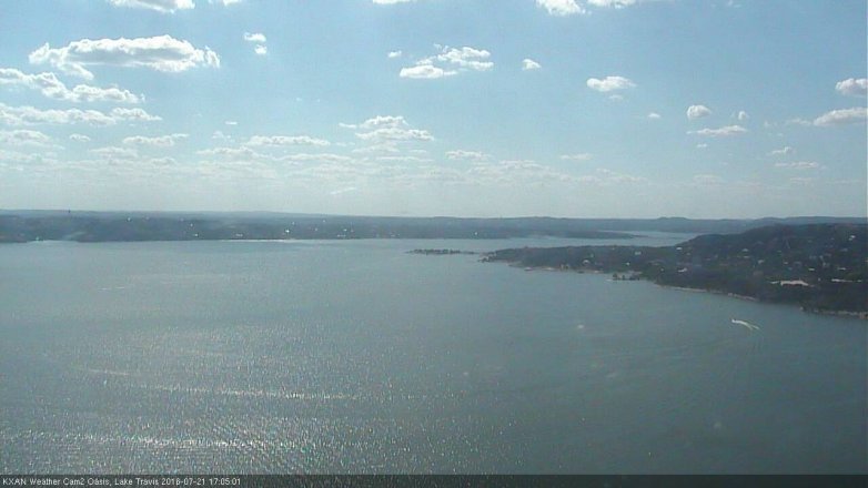 Lake Travis webcam, July 21, 2016 4:30 PM CT