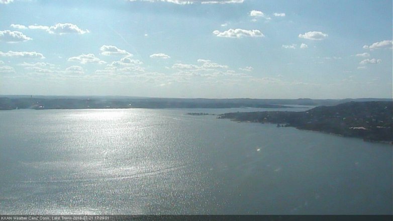 Lake Travis webcam, July 21, 2016 4:45 PM CT
