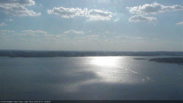 Lake Travis webcam, July 21, 2016 5:20 PM CT