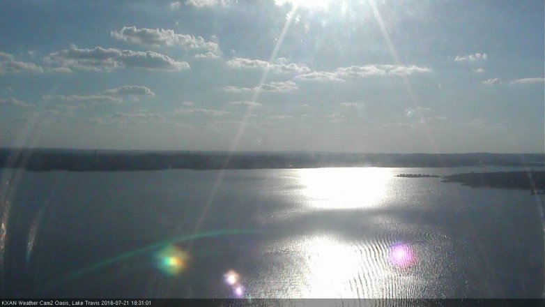 Lake Travis webcam, July 21, 2016 5:50 PM CT