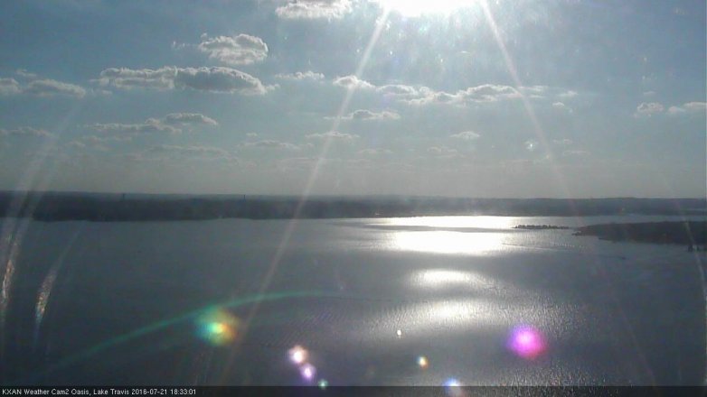 Lake Travis webcam, July 21, 2016 5:55 PM CT