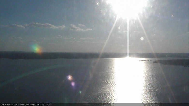 Lake Travis webcam, July 21, 2016 6:10 PM CT
