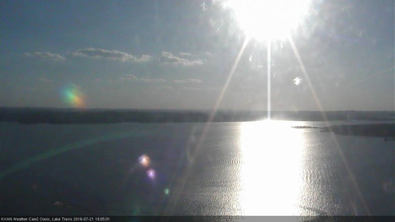 Lake Travis webcam, July 21, 2016 6:15 PM CT