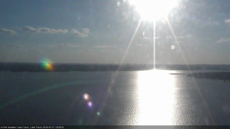 Lake Travis webcam, July 21, 2016 6:20 PM CT