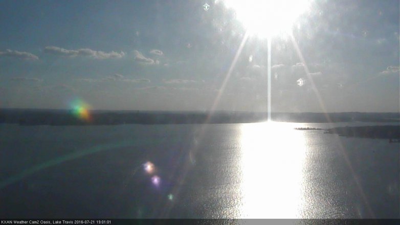 Lake Travis webcam, July 21, 2016 6:25 PM CT