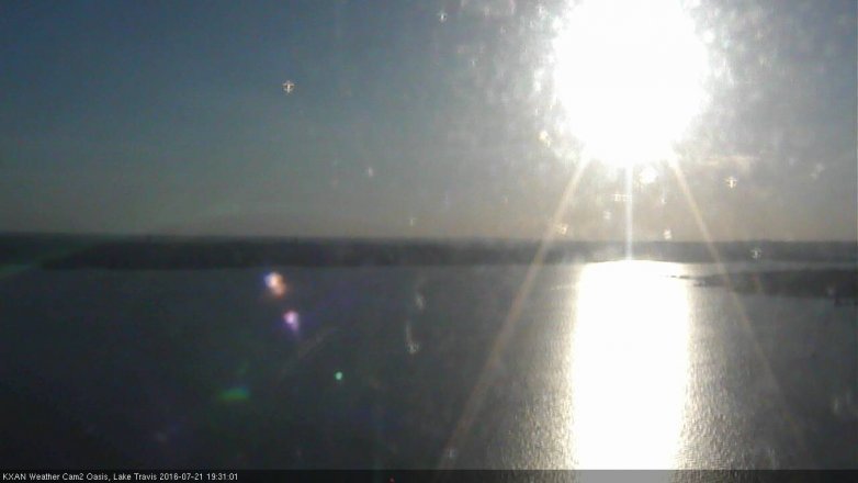 Lake Travis webcam, July 21, 2016 6:35 PM CT