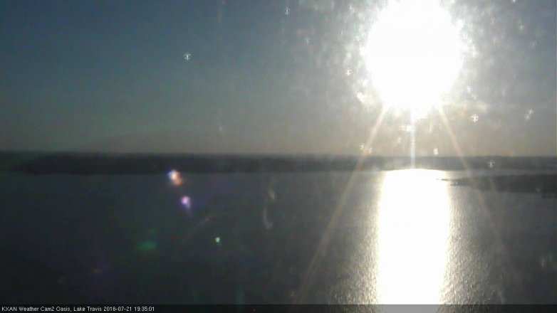 Lake Travis webcam, July 21, 2016 6:45 PM CT