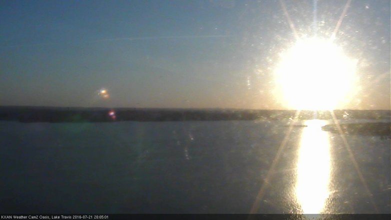 Lake Travis webcam, July 21, 2016 7:20 PM CT