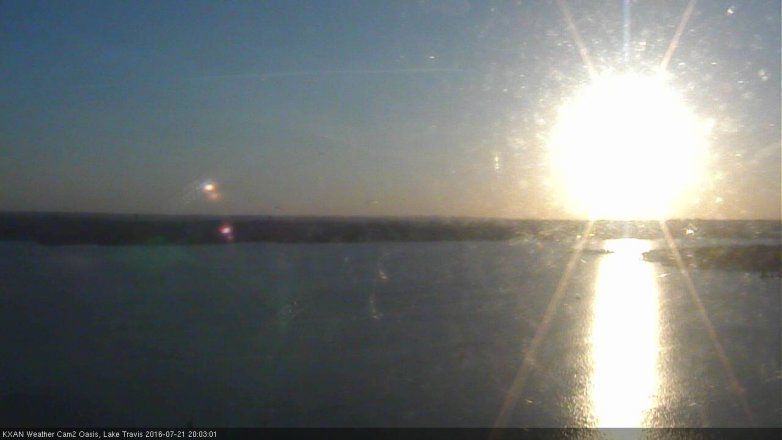 Lake Travis webcam, July 21, 2016 7:25 PM CT