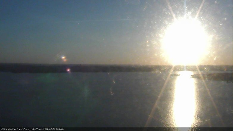 Lake Travis webcam, July 21, 2016 7:30 PM CT
