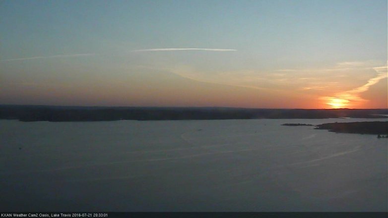 Lake Travis webcam, July 21, 2016 7:45 PM CT