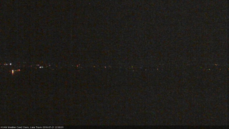 Lake Travis webcam, July 21, 2016 9:05 PM CT